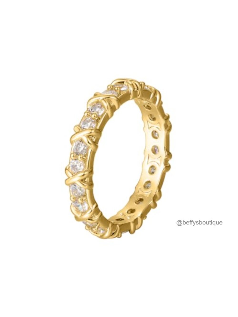 CZ Wedding Band Stackable Ring Set 14K Gold Plated Engagement Ring